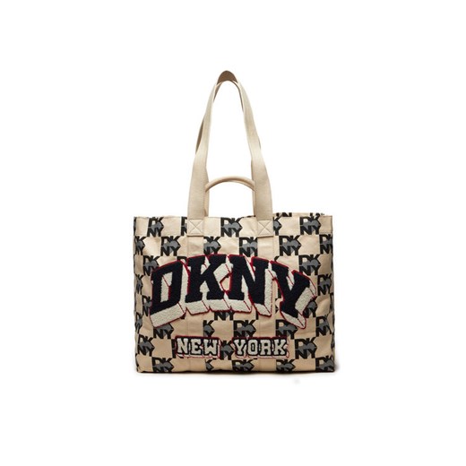 Torebka DKNY Heart Of Ny Large Tote R41AYF01 Beżowy ze sklepu eobuwie.pl w kategorii Torby Shopper bag - zdjęcie 182055838