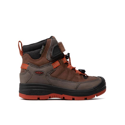 Trekkingi Keen Redwood Mid Wp 1023884 Brązowy ze sklepu eobuwie.pl w kategorii Buty trekkingowe dziecięce - zdjęcie 182056218