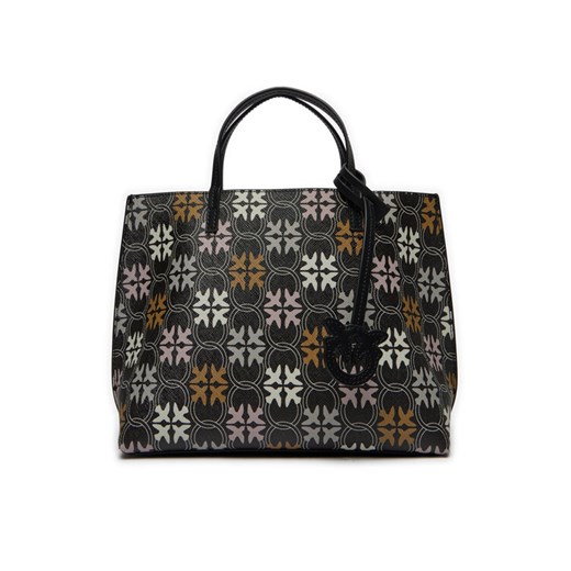 Torebka Pinko Carrie Shopper Classic PE 24 PLTT 102833 A1EM Czarny ze sklepu eobuwie.pl w kategorii Kuferki - zdjęcie 182056309