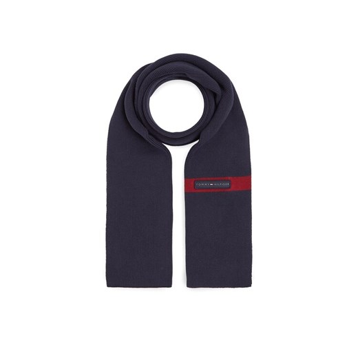 Szalik Tommy Hilfiger Th Skyline Knit Scarf AM0AM11496 Granatowy ze sklepu eobuwie.pl w kategorii Szaliki męskie - zdjęcie 182056775