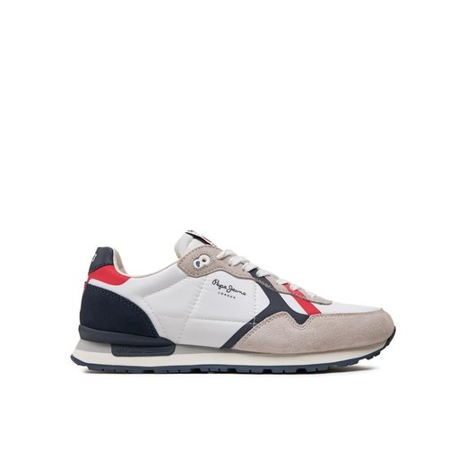Sneakersy Pepe Jeans Brit Road M PMS40007 Biały ze sklepu eobuwie.pl w kategorii Buty sportowe męskie - zdjęcie 182056926