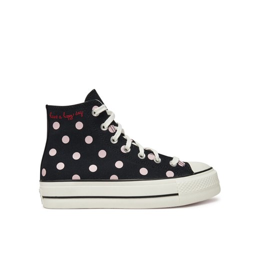 Trampki Converse Chuck Taylor All Star Lift Platform Polka Dots A10688C Czarny ze sklepu eobuwie.pl w kategorii Trampki damskie - zdjęcie 182057046