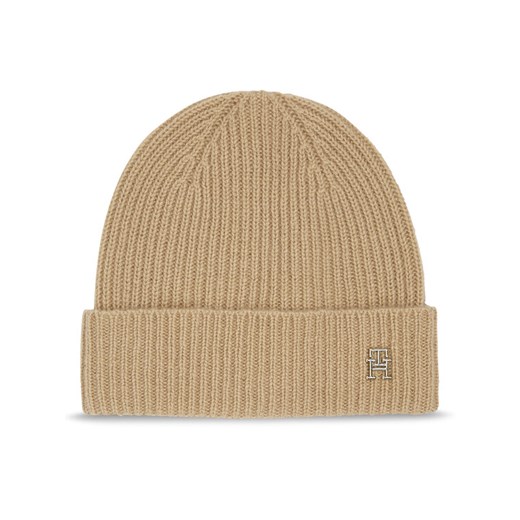 Czapka Tommy Hilfiger Cashmere Chic Beanie AW0AW15321 Beżowy ze sklepu eobuwie.pl w kategorii Czapki zimowe damskie - zdjęcie 182057067