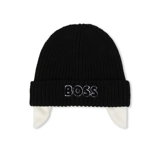 Czapka Boss J01147 Czarny ze sklepu eobuwie.pl w kategorii Czapki dziecięce - zdjęcie 182057119
