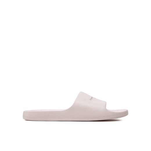 Klapki Tommy Jeans Tjw Printed Pu Pool Slide EN0EN02693 Écru ze sklepu eobuwie.pl w kategorii Klapki damskie - zdjęcie 182057346