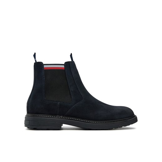Sztyblety Tommy Hilfiger Chelsea FM0FM05191 Granatowy ze sklepu eobuwie.pl w kategorii Buty zimowe męskie - zdjęcie 182057838