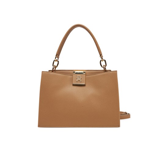 Torebka Tommy Hilfiger Th Her Mini Tote AW0AW17190 Brązowy ze sklepu eobuwie.pl w kategorii Torebki damskie - zdjęcie 182057878