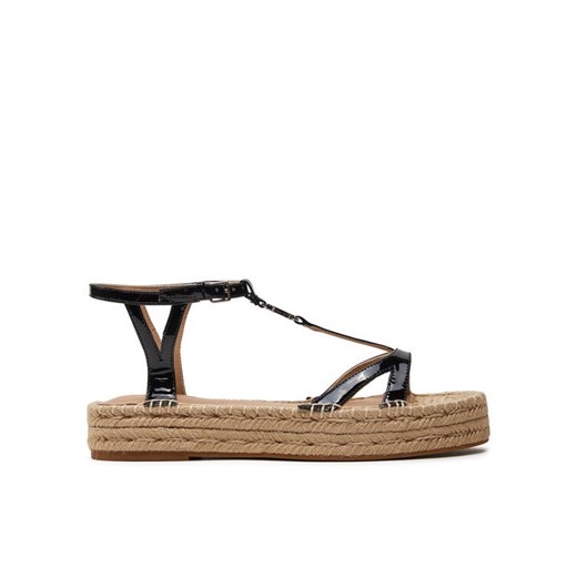 Espadryle Lauren Ralph Lauren 802935579001 Czarny ze sklepu eobuwie.pl w kategorii Sandały damskie - zdjęcie 182058006