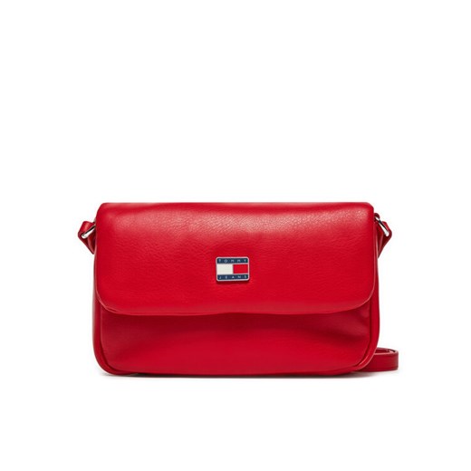 Torebka Tommy Jeans Tjw Pillow Flap Crossover AW0AW16978 Czerwony ze sklepu eobuwie.pl w kategorii Listonoszki - zdjęcie 182058095