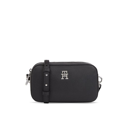 Torebka Tommy Hilfiger Th Emblem Camera Bag AW0AW15179 Czarny ze sklepu eobuwie.pl w kategorii Listonoszki - zdjęcie 182058219