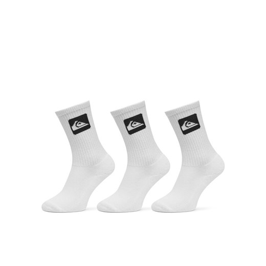 Zestaw 3 par wysokich skarpet unisex Quiksilver EQYAA04071 Biały ze sklepu eobuwie.pl w kategorii Skarpetki męskie - zdjęcie 182058358