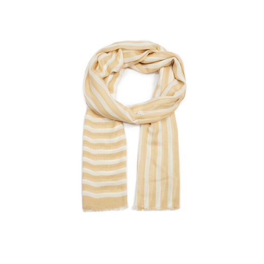 Szal Tommy Hilfiger Essential Flag AW0AW16031 Beżowy ze sklepu eobuwie.pl w kategorii Szaliki i chusty damskie - zdjęcie 182058407