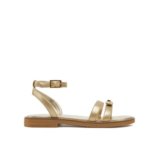 Sandały Calvin Klein Jeans Sandal V4A2-83052-1322 Złoty ze sklepu eobuwie.pl w kategorii Sandały dziecięce - zdjęcie 182058466