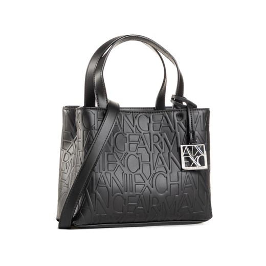 Torebka Armani Exchange 942647 CC793 00020 Czarny ze sklepu eobuwie.pl w kategorii Kuferki - zdjęcie 182058486