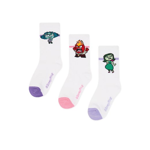 Skarpety INSIDE OUT 2 ACCCS-SS25-337PIO(3-PACK) Biały ze sklepu eobuwie.pl w kategorii Skarpetki dziecięce - zdjęcie 182058645