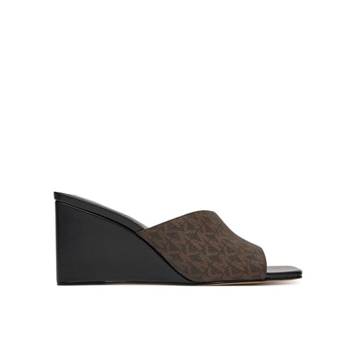 Klapki MICHAEL Michael Kors Merriam Wedge 40S5MMMS1B Brązowy ze sklepu eobuwie.pl w kategorii Klapki damskie - zdjęcie 182058955