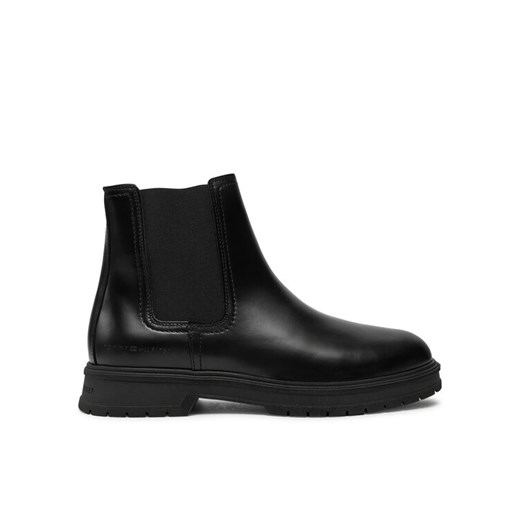 Sztyblety Tommy Hilfiger Hilfiger Abrasiv Warm Lth Chels FM0FM05176 Czarny ze sklepu eobuwie.pl w kategorii Buty zimowe męskie - zdjęcie 182058985