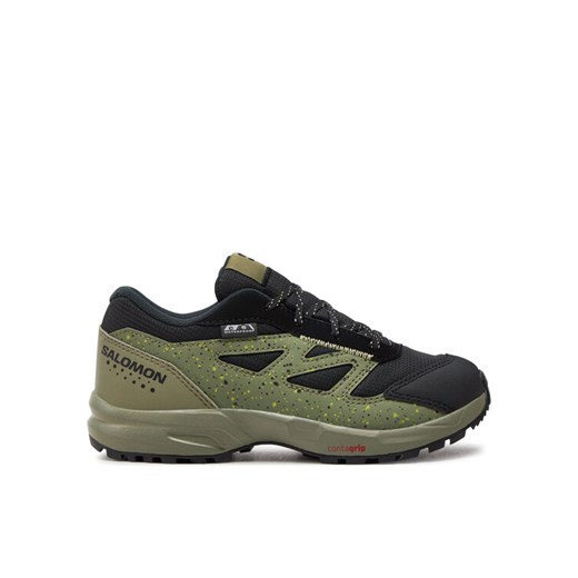 Trekkingi Salomon Outway Climasalomon™ Waterproof L47282700 Zielony ze sklepu eobuwie.pl w kategorii Buty trekkingowe dziecięce - zdjęcie 182059016