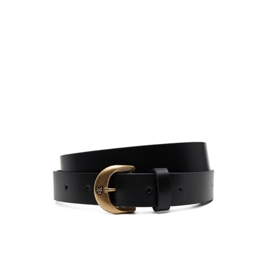 Pasek Damski Calvin Klein Jeans Casual Center Pin Buckle 25MM LV04K7009G Czarny ze sklepu eobuwie.pl w kategorii Paski damskie - zdjęcie 182059267