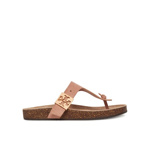 Japonki Tory Burch 150910 Beżowy ze sklepu eobuwie.pl w kategorii Klapki damskie - zdjęcie 182059509