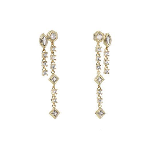 Kolczyki Luv AJ Stellar Bezel Double Studs HOL22-E-SBDS-G Złoty ze sklepu eobuwie.pl w kategorii Kolczyki - zdjęcie 182059768
