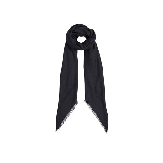Chusta Calvin Klein Shiny Jacquard Monogram K60K612974 Czarny ze sklepu eobuwie.pl w kategorii Szaliki i chusty damskie - zdjęcie 182059887