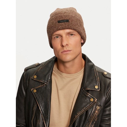Czapka Calvin Klein K50K512358 Brązowy ze sklepu eobuwie.pl w kategorii Czapki zimowe męskie - zdjęcie 182059939