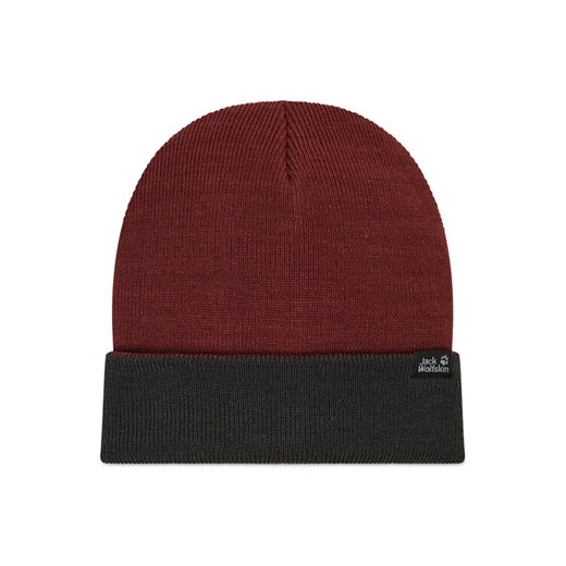 Czapka Jack Wolfskin Rib Hat 1903891-2185 Bordowy ze sklepu eobuwie.pl w kategorii Czapki zimowe damskie - zdjęcie 182060018