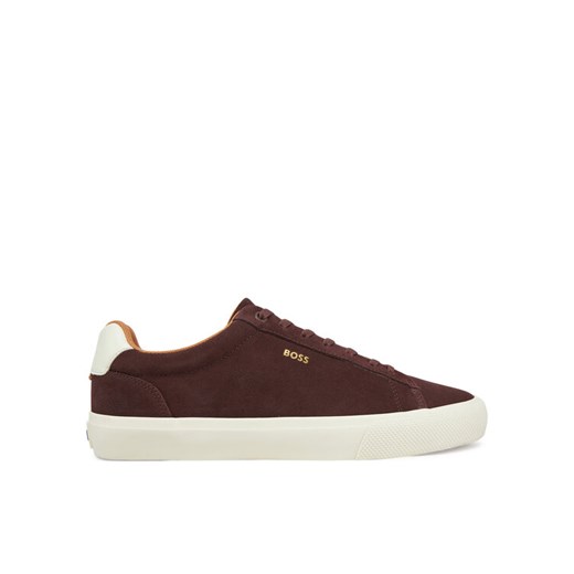 Sneakersy BOSS Aiden 50536521 Bordowy ze sklepu eobuwie.pl w kategorii Trampki męskie - zdjęcie 182060277
