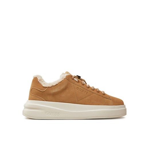 Sneakersy Guess Elbina FLFELB SUE12 Brązowy ze sklepu eobuwie.pl w kategorii Buty sportowe damskie - zdjęcie 182060377