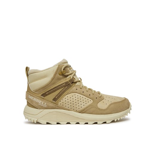 Trapery Merrell Wildwood Mid Ltr Wp J038298 Beżowy ze sklepu eobuwie.pl w kategorii Botki - zdjęcie 182060379