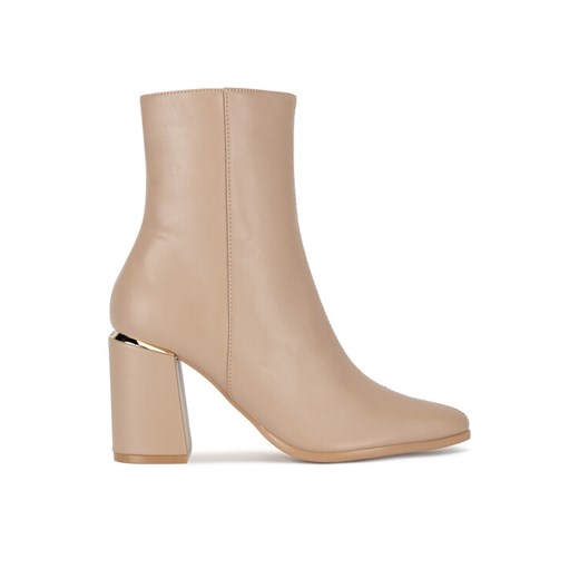 Botki Nine West WFA3000-1 Beżowy ze sklepu eobuwie.pl w kategorii Botki - zdjęcie 182060439