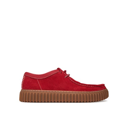 Półbuty Clarks Torhill Low 26180908 Czerwony ze sklepu eobuwie.pl w kategorii Półbuty męskie - zdjęcie 182060458