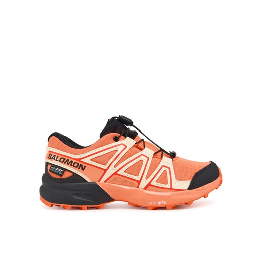 Trekkingi Salomon Speedcross Waterproof L47733600 Pomarańczowy ze sklepu eobuwie.pl w kategorii Buty trekkingowe dziecięce - zdjęcie 182060535