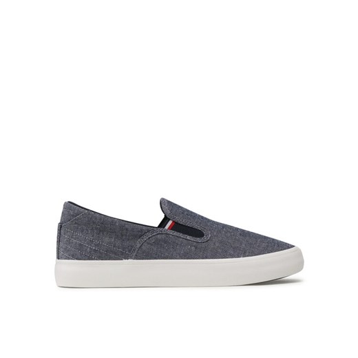 Tenisówki Tommy Hilfiger Th Hi Vulc Core Low Slip On FM0FM04734 Granatowy ze sklepu eobuwie.pl w kategorii Trampki męskie - zdjęcie 182060688