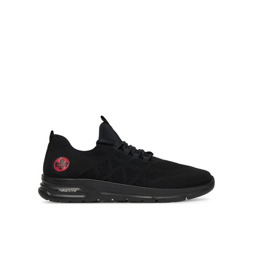 Sneakersy Rieker B7376-00 Czarny ze sklepu eobuwie.pl w kategorii Buty sportowe męskie - zdjęcie 182060819