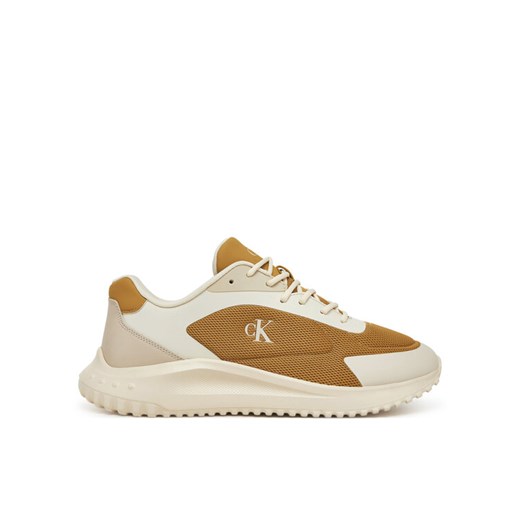 Sneakersy Calvin Klein Jeans Eva Runner Low Mesh Mix YM0YM01185 Żółty ze sklepu eobuwie.pl w kategorii Buty sportowe męskie - zdjęcie 182061035