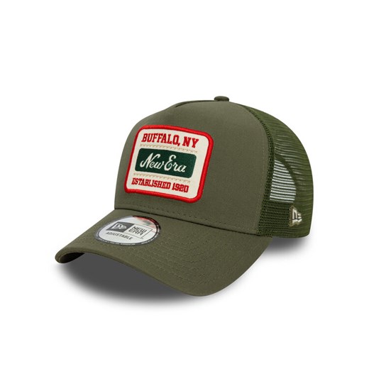 Czapka z daszkiem New Era Patch Trucker 60603678 Khaki ze sklepu eobuwie.pl w kategorii Czapki z daszkiem damskie - zdjęcie 182061066