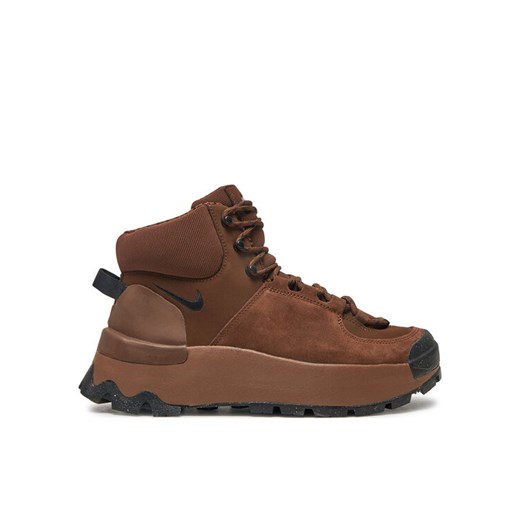 Sneakersy Nike City Classic Boot DQ5601 200 Brązowy ze sklepu eobuwie.pl w kategorii Buty sportowe damskie - zdjęcie 182061515