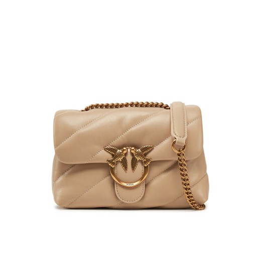 Torebka PINKO Love Puff Mini Cl PE 25 PLTT 100039 A0F2 Beżowy ze sklepu eobuwie.pl w kategorii Kopertówki - zdjęcie 182061808