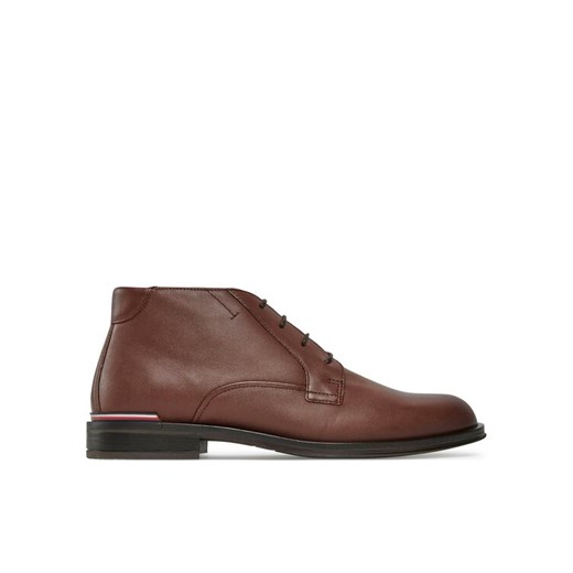 Trzewiki Tommy Hilfiger Core Rwb Hilfiger Lth L Boot FM0FM04804 Brązowy ze sklepu eobuwie.pl w kategorii Buty zimowe męskie - zdjęcie 182062119