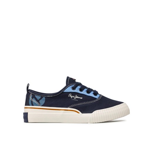 Tenisówki Pepe Jeans Ottis Bamba PBS30525 Granatowy ze sklepu eobuwie.pl w kategorii Trampki dziecięce - zdjęcie 182062139