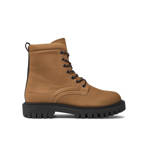 Trapery Tommy Hilfiger Casual Hilfiger Chunk Z Nbk Boot FM0FM05149 Brązowy ze sklepu eobuwie.pl w kategorii Buty zimowe męskie - zdjęcie 182062848