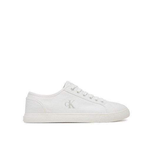 Tenisówki Calvin Klein Jeans Ess Vulc Low Mg Canvas YM0YM01209 Biały ze sklepu eobuwie.pl w kategorii Trampki męskie - zdjęcie 182063057