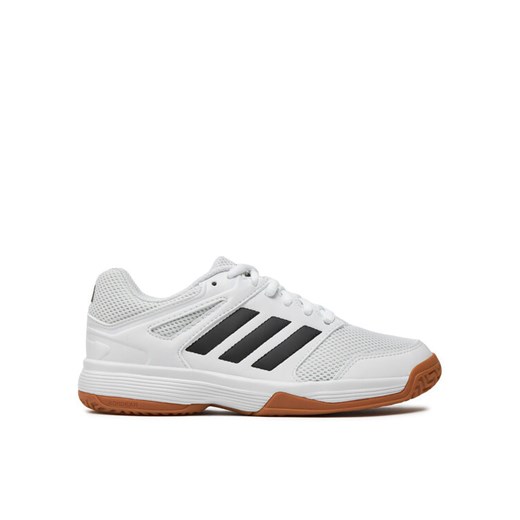 Buty halowe adidas Speedcourt Indoor Kids IE8034 Biały ze sklepu eobuwie.pl w kategorii Buty sportowe dziecięce - zdjęcie 182063466