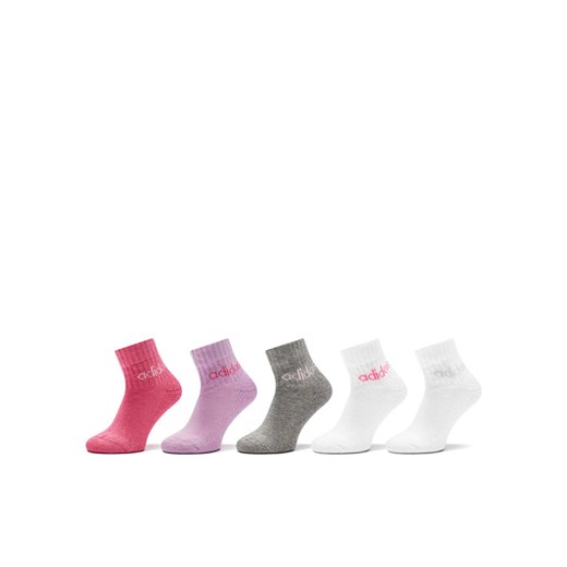 Zestaw 5 par wysokich skarpet dziecięcych adidas Linear IR8229 Kolorowy ze sklepu eobuwie.pl w kategorii Skarpetki dziecięce - zdjęcie 182063576