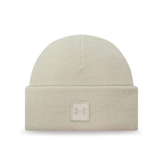 Czapka Under Armour UA Halftime Shallow Cuff 1379990-110 Écru ze sklepu eobuwie.pl w kategorii Czapki zimowe męskie - zdjęcie 182063936