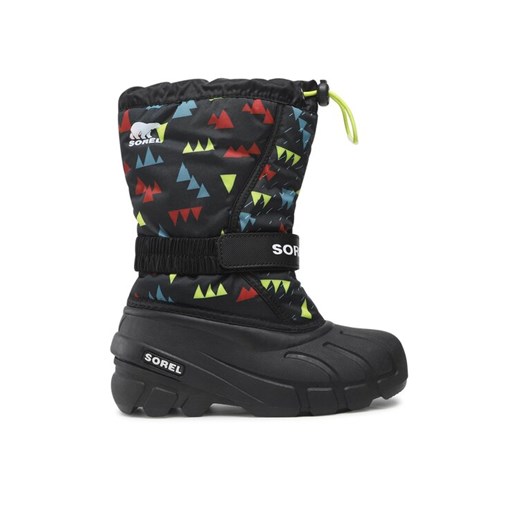 Śniegowce Sorel Youth Flurry Print NY3504 Czarny ze sklepu eobuwie.pl w kategorii Buty zimowe dziecięce - zdjęcie 182064009