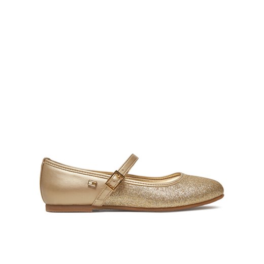 Baleriny Tommy Hilfiger Ballerina T4A3-33930-0572 S Złoty ze sklepu eobuwie.pl w kategorii Balerinki dziecięce - zdjęcie 182064137