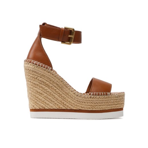 Espadryle See By Chloé SB26152 Brązowy ze sklepu eobuwie.pl w kategorii Sandały damskie - zdjęcie 182064298